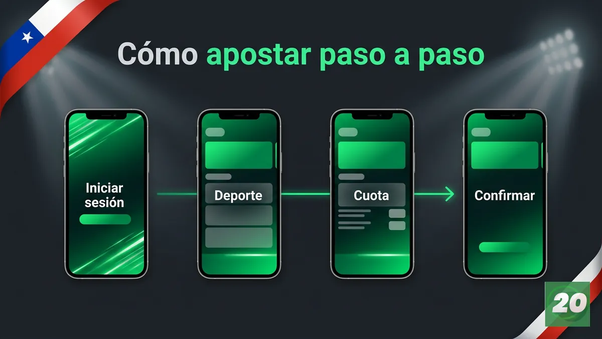 Cómo apostar paso a paso en 20Bet Chile