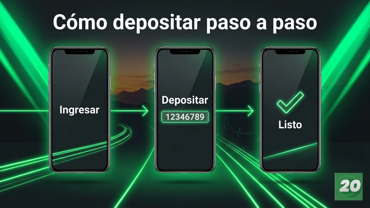 Pasos para depositar dinero en 20Bet Chile desde la caja de la plataforma
